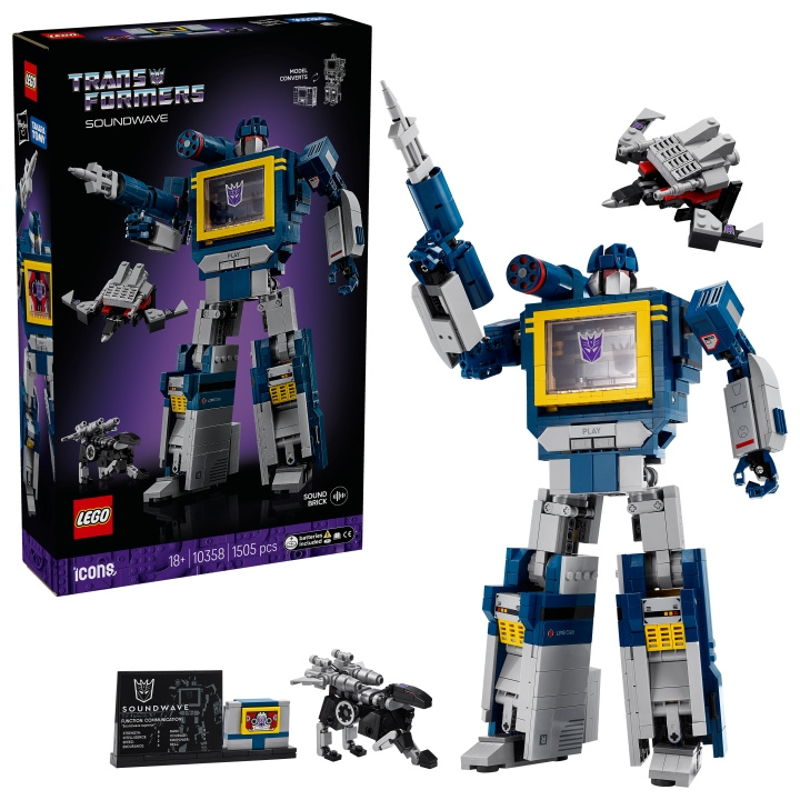 LEGO Icons – Transformers: Soundwave (10358) i gruppen LEKSAKER, BARN- & BABYPRODUKTER / Leksaker / Byggleksaker / Lego hos TP E-commerce Nordic AB (D40719)