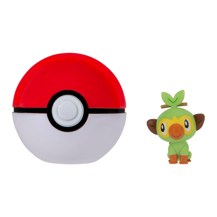 Pokémon Clip N Go Grookey Poké Ball (PKW4157) i gruppen LEKSAKER, BARN- & BABYPRODUKTER / Leksaker / Figurer, Miniatyrer & tillbehör hos TP E-commerce Nordic AB (D40821)