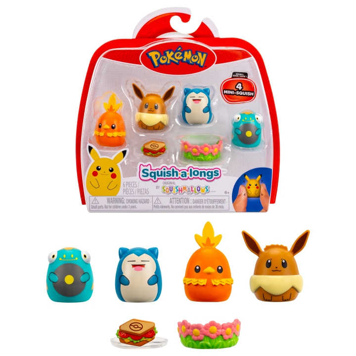Pokémon Squishalongs 4-pack Eevee/Snorlax (SQAL0068) i gruppen LEKSAKER, BARN- & BABYPRODUKTER / Leksaker / Figurer, Miniatyrer & tillbehör hos TP E-commerce Nordic AB (D40904)