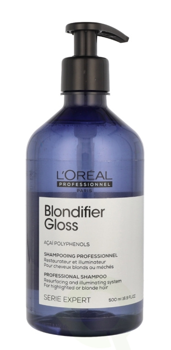 L\'Oreal Serie Expert Blondifier Gloss Shampoo 500 ml i gruppen SKÖNHET & HÄLSA / Hår & Styling / Hårvårdsprodukter / Schampo hos TP E-commerce Nordic AB (D40989)