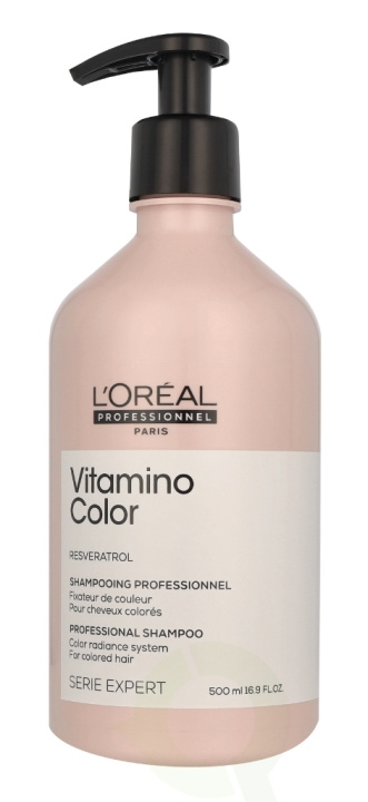 L\'Oreal Serie Expert Vitamino Color Shampoo 500 ml Color Radiance System/For Colored Hair i gruppen SKÖNHET & HÄLSA / Hår & Styling / Hårvårdsprodukter / Schampo hos TP E-commerce Nordic AB (D40990)