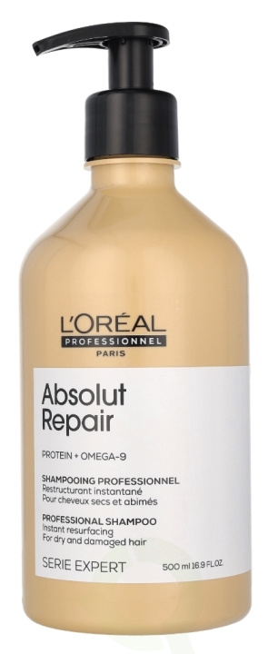 L\'Oreal Serie Expert Absolut Repair Gold Quinoa Shampoo 500 ml i gruppen SKÖNHET & HÄLSA / Hår & Styling / Hårvårdsprodukter / Schampo hos TP E-commerce Nordic AB (D40993)