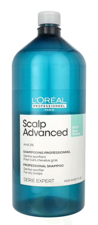 L\'Oreal Serie Expert Scalp Advanced Professional Shampoo 1500 ml Dermo-Purifier For Oily Scalps i gruppen SKÖNHET & HÄLSA / Hår & Styling / Hårvårdsprodukter / Schampo hos TP E-commerce Nordic AB (D41009)