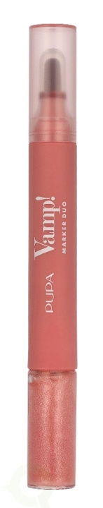 Pupa Milano Pupa Vamp! Marker Duo 4 ml #002 Frozen Rose / lip marker 1,4ml / lip gloss 2,6ml i gruppen SKÖNHET & HÄLSA / Makeup / Läppar / Läppstift hos TP E-commerce Nordic AB (D41083)