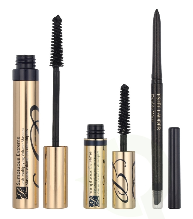 Estee Lauder Sumptuous Extreme Mascara Set 11.15 ml Mascara Black 8ml/Double Wear Infinite Waterproof Eyeliner 0,35gr /Sumptuous Extreme Mascara Super Volumizzante Black 2,8ml i gruppen SKÖNHET & HÄLSA / Makeup / Ögon & Ögonbryn / Mascara hos TP E-commerce Nordic AB (D41085)