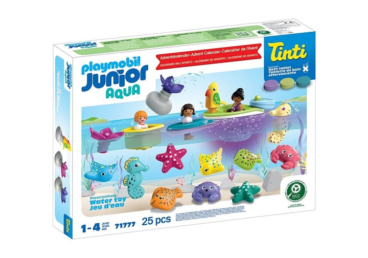 Playmobil JUNIOR & Tinti: Färgglad julnedräkning i badet (71777) i gruppen LEKSAKER, BARN- & BABYPRODUKTER / Leksaker / Figurer, Miniatyrer & tillbehör hos TP E-commerce Nordic AB (D41168)