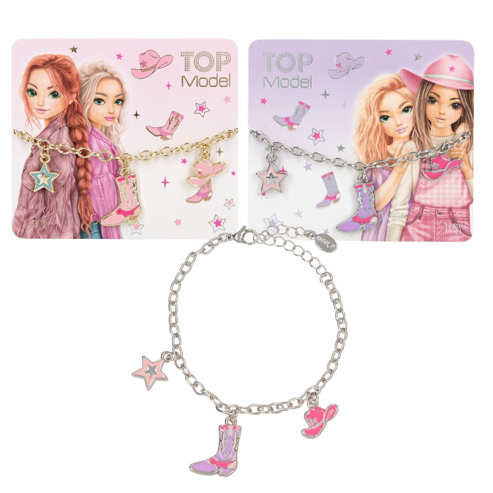 TOPModel Bracelet with Charms - Cowgirl - Adjustable Length 18 cm + 5 cm Extension (413847) i gruppen LEKSAKER, BARN- & BABYPRODUKTER / Leksaker / Pyssel hos TP E-commerce Nordic AB (D41189)