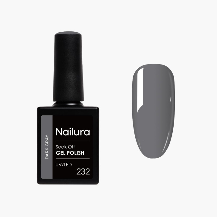 Nailura Gelpolish 232 – Grafitgrå – 10 ml i gruppen SKÖNHET & HÄLSA / Manikyr/Pedikyr / Nagellack hos TP E-commerce Nordic AB (D41253)