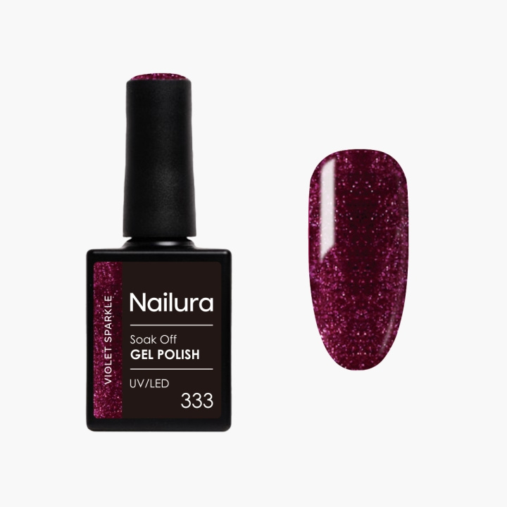 Nailura Gelpolish 333 – Violet Sparkle – 10 ml i gruppen SKÖNHET & HÄLSA / Manikyr/Pedikyr / Nagellack hos TP E-commerce Nordic AB (D41257)