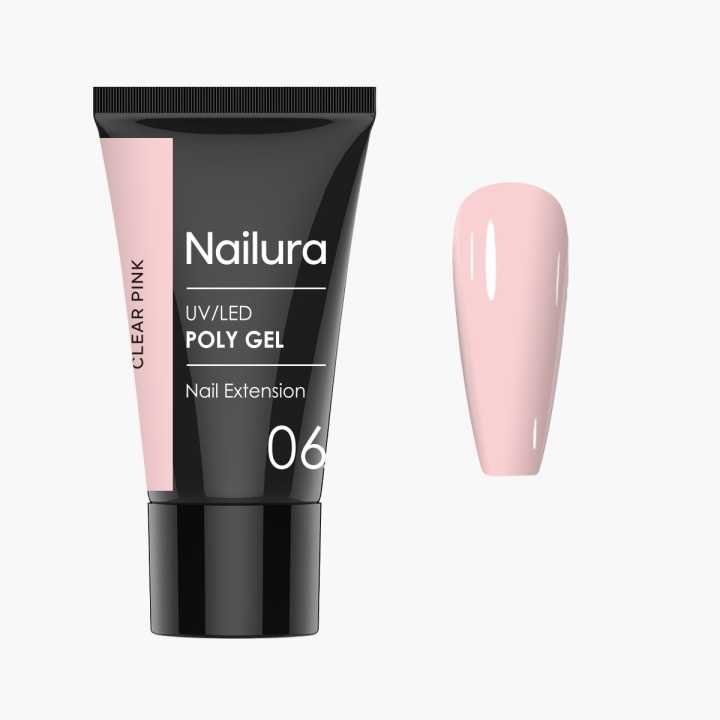 Nailura Poly Gel 6 – Clear Pink – 30 ml i gruppen SKÖNHET & HÄLSA / Manikyr/Pedikyr / Nagellack hos TP E-commerce Nordic AB (D41316)