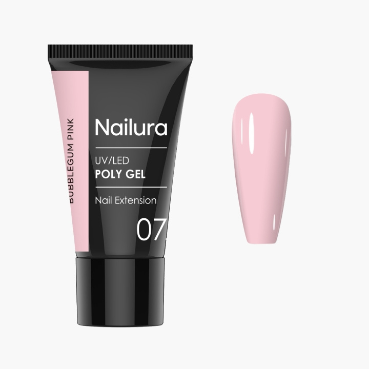 Nailura Poly Gel 7 – Bubblegum Pink – 30 ml i gruppen SKÖNHET & HÄLSA / Manikyr/Pedikyr / Nagellack hos TP E-commerce Nordic AB (D41317)