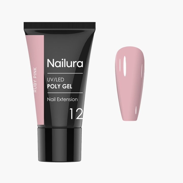 Nailura Poly Gel 12 – Ruby Pink – 30 ml i gruppen SKÖNHET & HÄLSA / Manikyr/Pedikyr / Nagellack hos TP E-commerce Nordic AB (D41321)