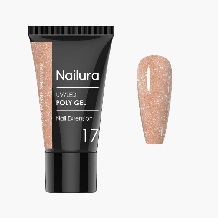 Nailura Poly Gel 17 – Champagne Shimmer – 30 ml i gruppen SKÖNHET & HÄLSA / Manikyr/Pedikyr / Nagellack hos TP E-commerce Nordic AB (D41325)