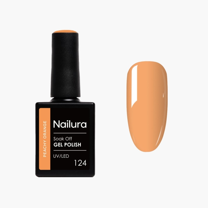 Nailura Gelpolish 124 – Peachy Orange – 10 ml i gruppen SKÖNHET & HÄLSA / Manikyr/Pedikyr / Nagellack hos TP E-commerce Nordic AB (D41487)