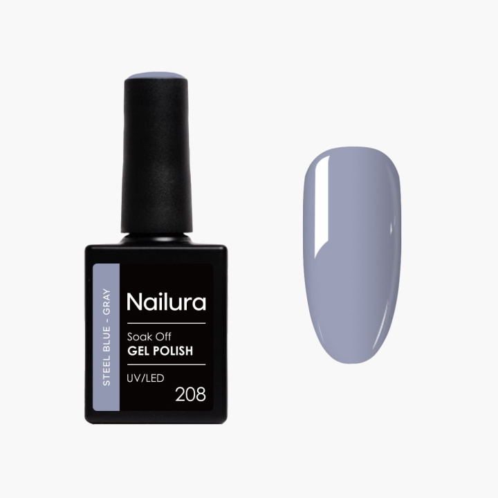 Nailura Gelpolish 208 – Stålblågrå – 10 ml i gruppen SKÖNHET & HÄLSA / Manikyr/Pedikyr / Nagellack hos TP E-commerce Nordic AB (D41519)