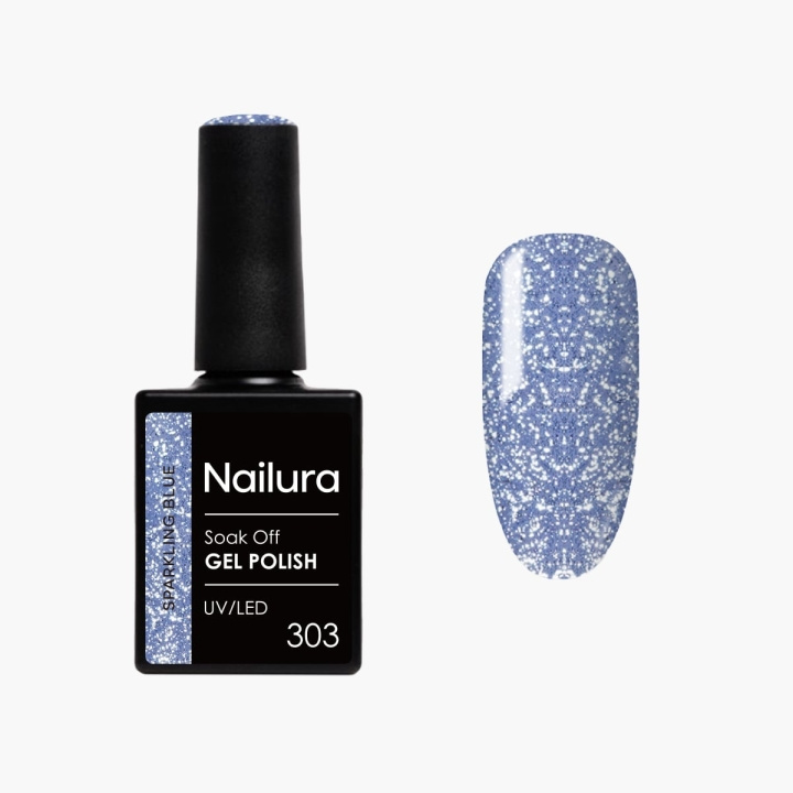 Nailura Gelpolish 303 – Sparkling Blue – 10 ml i gruppen SKÖNHET & HÄLSA / Manikyr/Pedikyr / Nagellack hos TP E-commerce Nordic AB (D41554)