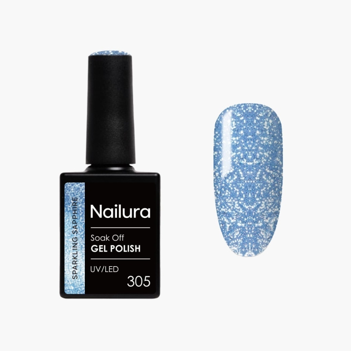 Nailura Gelpolish 305 Sparkling Sapphire – Blå – 10 ml i gruppen SKÖNHET & HÄLSA / Manikyr/Pedikyr / Nagellack hos TP E-commerce Nordic AB (D41556)