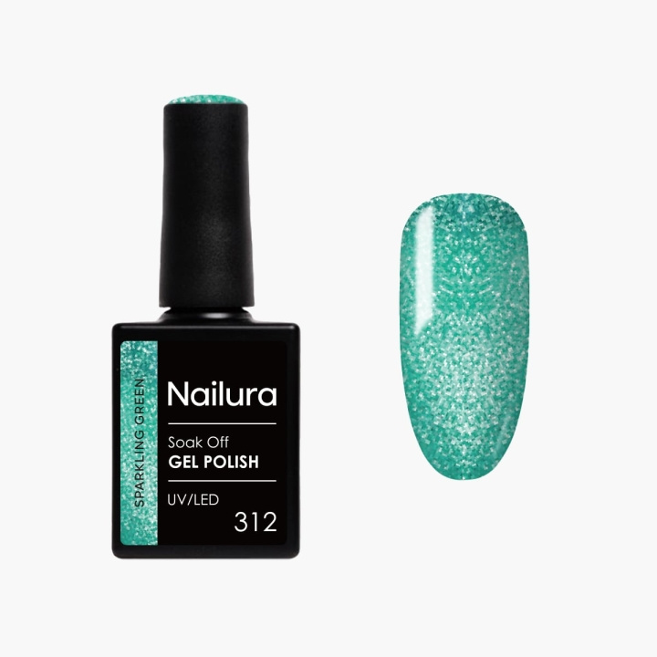 Nailura Gelpolish 312 – Sparkling Green – 10 ml i gruppen SKÖNHET & HÄLSA / Manikyr/Pedikyr / Nagellack hos TP E-commerce Nordic AB (D41561)