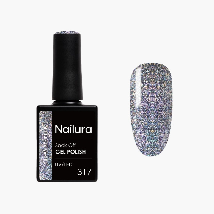 Nailura Gelpolish 317 – Silver Sparkle – 10 ml i gruppen SKÖNHET & HÄLSA / Manikyr/Pedikyr / Nagellack hos TP E-commerce Nordic AB (D41563)