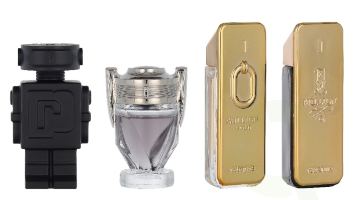 Paco Rabanne Miniatures Set 20 ml 1 Million Edt Spray 5ml/1 Million Elixir Parfum 5ml/Invictus Edt Spra 5ml/Phantom Edt Spra 5ml i gruppen SKÖNHET & HÄLSA / Doft & Parfym / Parfym / Parfymboxar hos TP E-commerce Nordic AB (D41669)