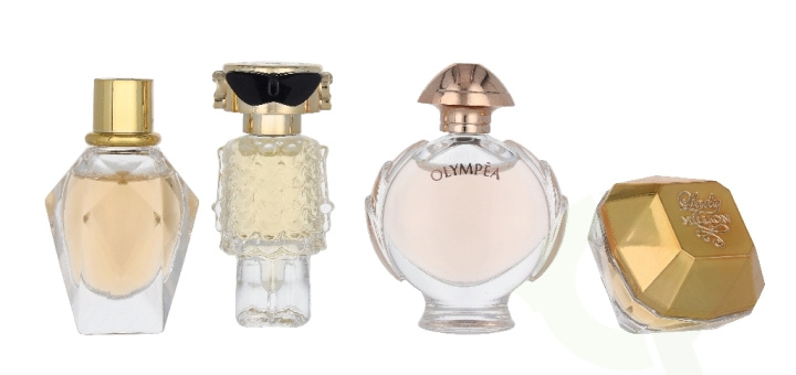 Paco Rabanne Miniatures Set 20 ml EDP - Lady Million 5ml/Olympea 6ml/Fame 4ml/Million Gold For Her 5ml i gruppen SKÖNHET & HÄLSA / Doft & Parfym / Parfym / Parfymboxar hos TP E-commerce Nordic AB (D41672)