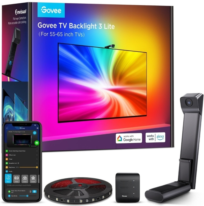 Govee TV Backlight 3 Lite – LED-ljusslinga för TV-apparater i gruppen HEM, HUSHÅLL & TRÄDGÅRD / Smarta hem / Smart belysning hos TP E-commerce Nordic AB (D41726)