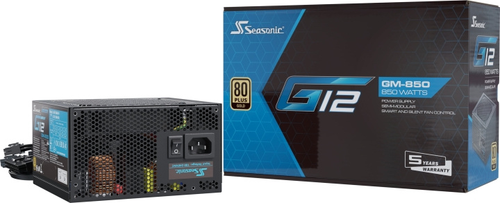 Seasonic G12 GM-850 (2024) ATX-nätaggregat, svart, 850 W i gruppen DATORER & KRINGUTRUSTNING / Datorkomponenter / Nätaggregat/PSU hos TP E-commerce Nordic AB (D41797)