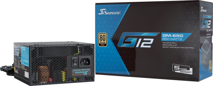Seasonic G12 GM-650 (2024) ATX-nätaggregat, svart, 650 W i gruppen DATORER & KRINGUTRUSTNING / Datorkomponenter / Nätaggregat/PSU hos TP E-commerce Nordic AB (D41799)