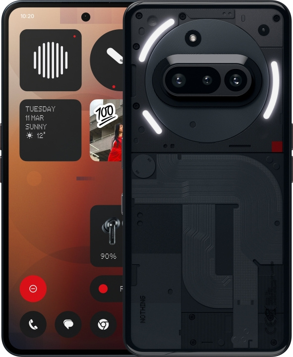 Nothing Phone (3a), 256/12 GB, svart i gruppen SMARTPHONE & SURFPLATTOR / Mobiltelefoner & smartphones hos TP E-commerce Nordic AB (D41837)