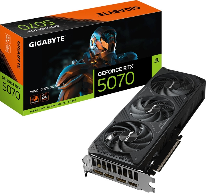 Gigabyte GeForce RTX 5070 WINDFORCE OC SFF 12 GB grafikkort i gruppen DATORER & KRINGUTRUSTNING / Datorkomponenter / Grafikkort hos TP E-commerce Nordic AB (D41839)