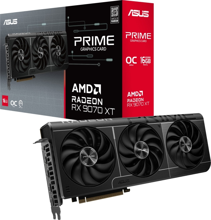 ASUS Prime Radeon RX 9070 XT OC Edition 16 GB grafikkort i gruppen DATORER & KRINGUTRUSTNING / Datorkomponenter / Grafikkort hos TP E-commerce Nordic AB (D41842)