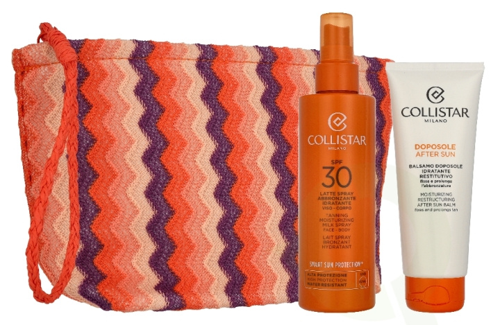 Collistar Sun Giftset 300 ml Tanning Spray Milk Spf30 200ml/After-Sun Balm 100ml/Pouch i gruppen SKÖNHET & HÄLSA / Hudvård / Solskydd & Tanning / Solskydd hos TP E-commerce Nordic AB (D41941)