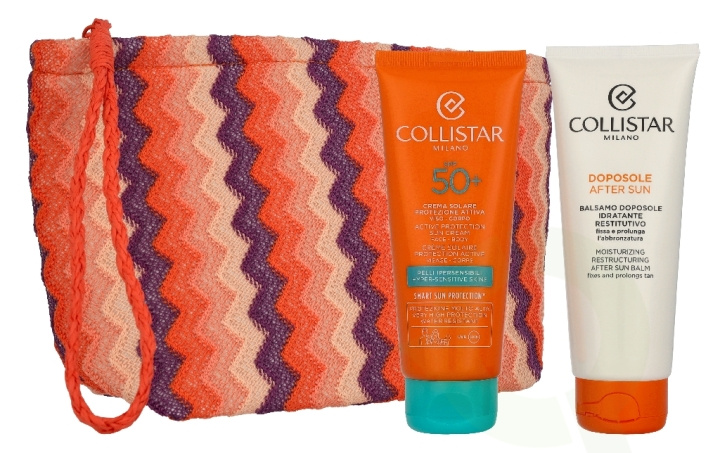 Collistar Sun Giftset 200 ml Sunscreen Active Protection Spf50+ 100ml/Aftersun Conditioner 100ml/Pouch i gruppen SKÖNHET & HÄLSA / Hudvård / Solskydd & Tanning / Solskydd hos TP E-commerce Nordic AB (D41942)