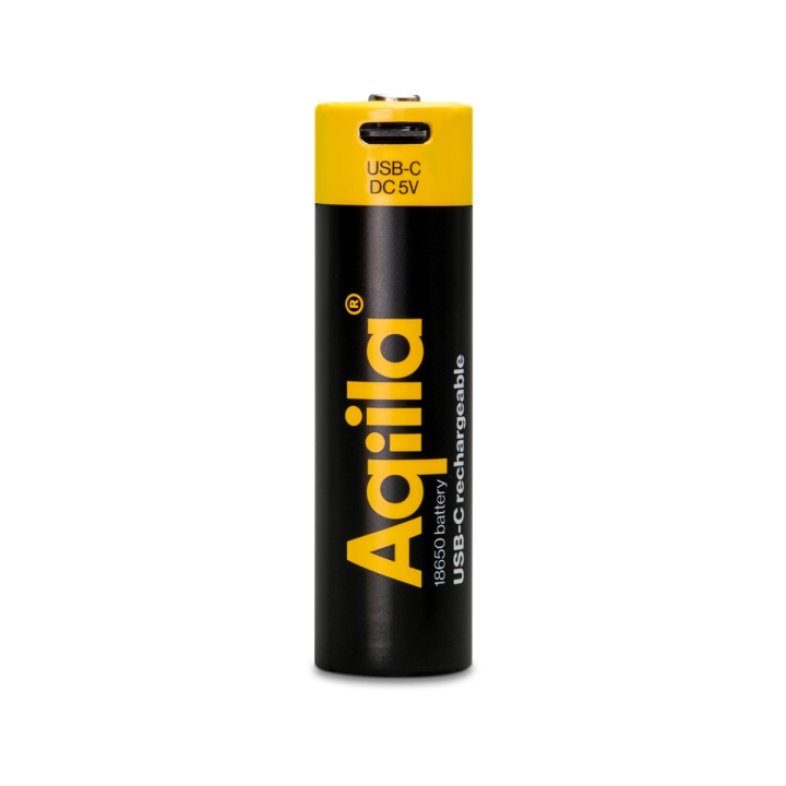 Aqiila – USB-C-uppladdningsbart batteri – storlek 18650 – 2000 mAh – 1-pack i gruppen HEMELEKTRONIK / Batterier & Laddare / Batterier hos TP E-commerce Nordic AB (D42136)