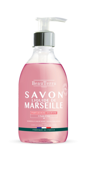 BeauTerra Flytande tvål från Marseille – Rose Ancienne – 300 ml i gruppen SKÖNHET & HÄLSA / Hudvård / Kroppsvård / Handtvål hos TP E-commerce Nordic AB (D42369)