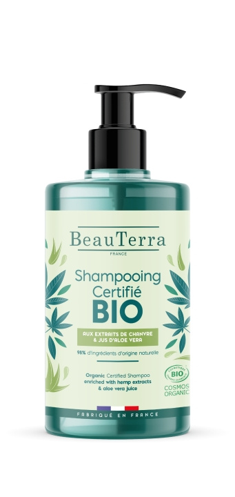 BeauTerra Ekologiskt schampo med hampa och aloe vera – 750 ml i gruppen SKÖNHET & HÄLSA / Hår & Styling / Hårvårdsprodukter / Schampo hos TP E-commerce Nordic AB (D42377)