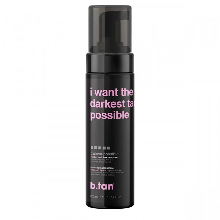 b.tan I Want The Darkest Tan Possible Tan Mousse 200 ml i gruppen SKÖNHET & HÄLSA / Hudvård / Solskydd & Tanning / Brun utan sol hos TP E-commerce Nordic AB (D42486)