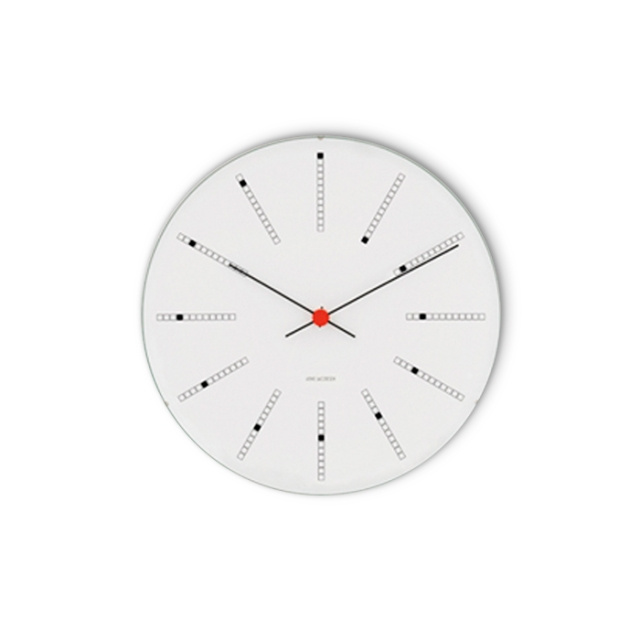 Arne Jacobsen Clocks Arne Jacobsen – Bankers väggklocka – Ø29 cm – Vit i gruppen HEM, HUSHÅLL & TRÄDGÅRD / Väggklockor & Räkneverk / Väggklockor hos TP E-commerce Nordic AB (D42660)
