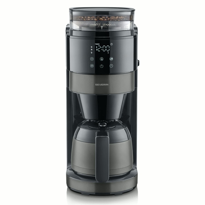 Severin Termosbryggare med kvarn KA 4831 Dark Inox i gruppen HEM, HUSHÅLL & TRÄDGÅRD / Hushållsmaskiner / Kaffemaskiner & Tillbehör / Termosbryggare hos TP E-commerce Nordic AB (D42741)