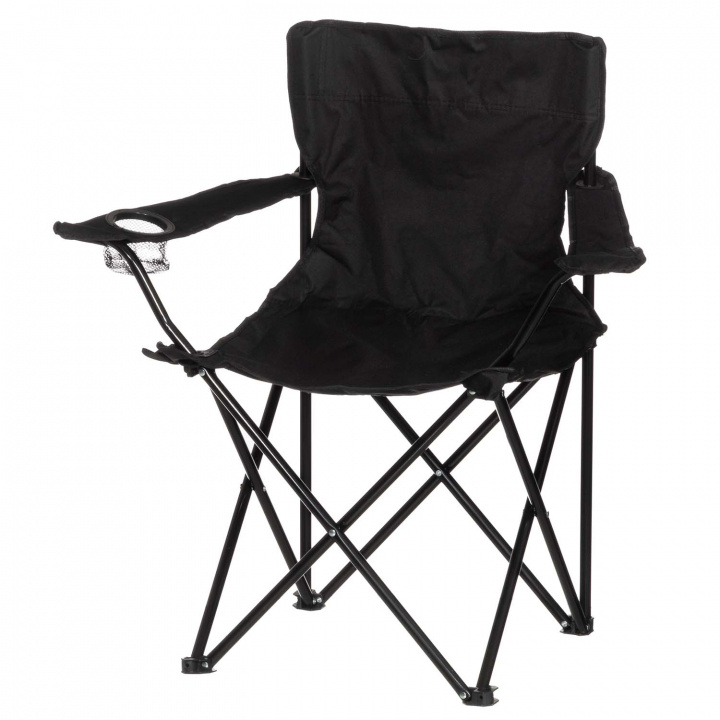 Atom Campingstol med flaskhållare Svart i gruppen SPORT, FRITID & HOBBY / Friluftsliv hos TP E-commerce Nordic AB (D42750)