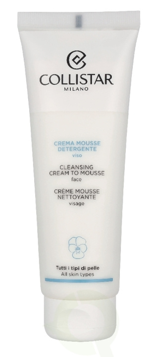 Collistar Cleansing Cream To Mousse 125 ml i gruppen SKÖNHET & HÄLSA / Hudvård / Ansiktsvård / Rengöring hos TP E-commerce Nordic AB (D42950)