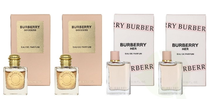 Burberry Ladies Miniatures Set 20 ml 2x5ml - Edp Spray - 2x Her/2x Goddess i gruppen SKÖNHET & HÄLSA / Doft & Parfym / Parfym / Parfym för henne hos TP E-commerce Nordic AB (D43040)