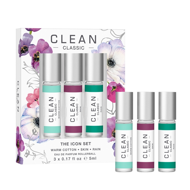 Clean Klassisk 3-pack med rollerball-parfymer i presentförpackning i gruppen SKÖNHET & HÄLSA / Doft & Parfym / Parfym / Parfymboxar hos TP E-commerce Nordic AB (D43113)