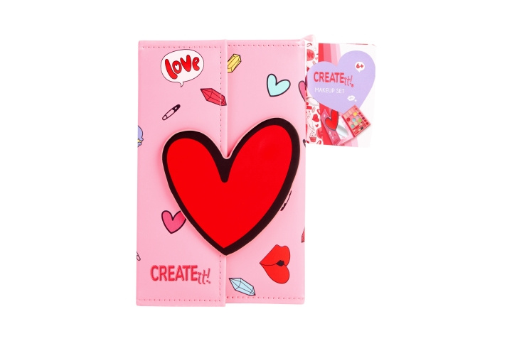 CREATE it! Sminkbok med magnetlås i hjärtform (884526) i gruppen LEKSAKER, BARN- & BABYPRODUKTER / Leksaker / Lilla hemmet & Rollek hos TP E-commerce Nordic AB (D43240)