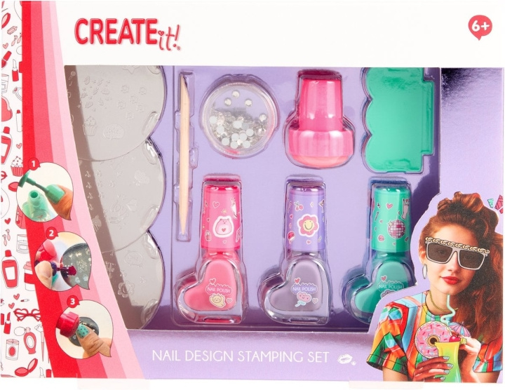 CREATE it! Stampy-set för nageldekoration (884503V1) i gruppen LEKSAKER, BARN- & BABYPRODUKTER / Leksaker / Lilla hemmet & Rollek hos TP E-commerce Nordic AB (D43300)
