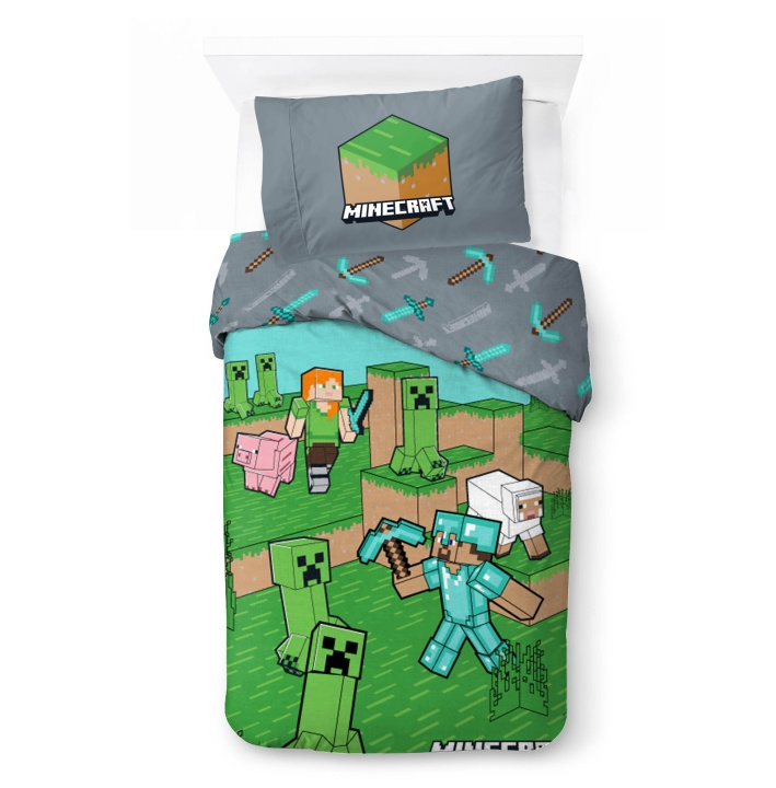 BrandMac Sängkläder – vuxenstorlek 140 x 200 cm – Minecraft-djur och mobbar (1029637) i gruppen HEM, HUSHÅLL & TRÄDGÅRD / Inredning / Sängkläder hos TP E-commerce Nordic AB (D43333)