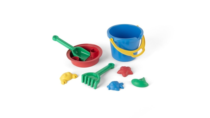 Dantoy Classic Recycled – blå hinkar i nät (1433) i gruppen LEKSAKER, BARN- & BABYPRODUKTER / Leksaker / Lekset hos TP E-commerce Nordic AB (D43370)