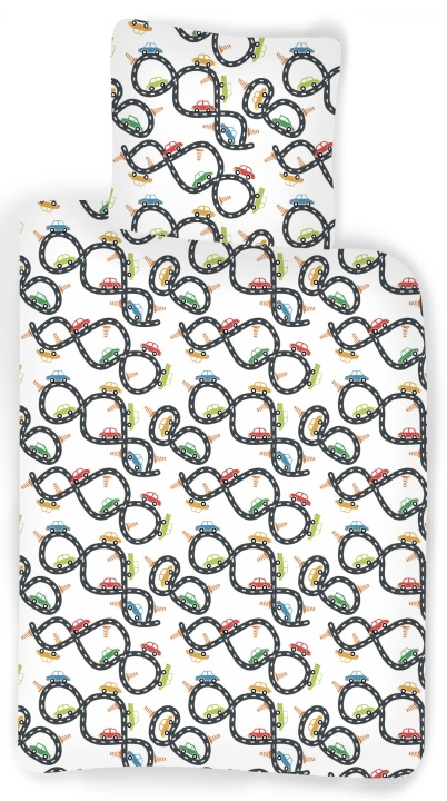 BrandMac Sängkläder – Juniorstorlek 100 x 140 cm – Bilrace (1000431) | LEKSAKER, BARN- & BABYPRODUKTER - Barntextilier - Sängkläder | GameStuff