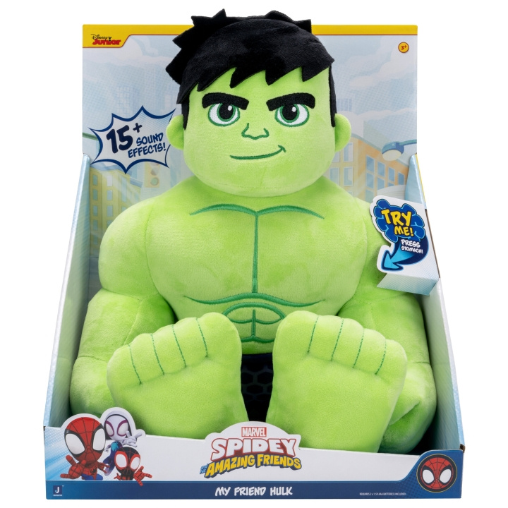 Disney Spidey – Min vän Hulk, gosedjur med funktioner (SNF0325) i gruppen LEKSAKER, BARN- & BABYPRODUKTER / Babyleksaker / Gosedjur hos TP E-commerce Nordic AB (D43592)