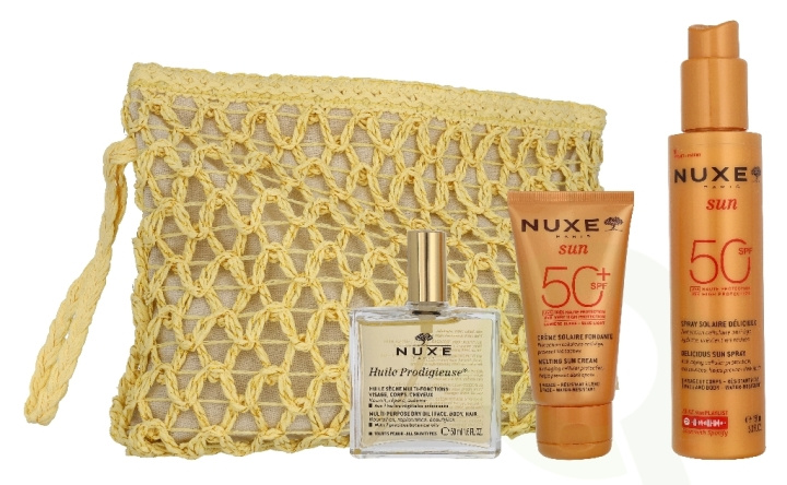 Nuxe Silky Summer Routine Set 250 ml Body Spray SPF50 150ml/Face Sunscreen Cream SPF50+ 50ml/Dry Care Oil 50ml i gruppen SKÖNHET & HÄLSA / Presentkit / Presentkit För Henne hos TP E-commerce Nordic AB (D43799)